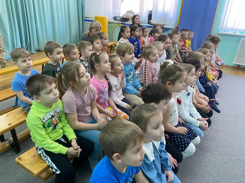 Встреча «Юнармейцев» и воспитанников ДОО 21.02.2025 год