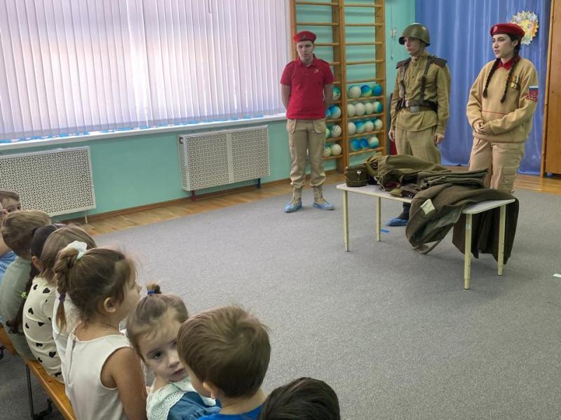Встреча «Юнармейцев» и воспитанников ДОО 21.02.2025 год