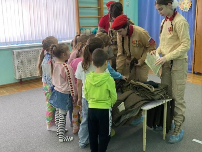 Встреча «Юнармейцев» и воспитанников ДОО 21.02.2025 год